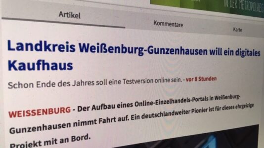 nordbayern.de berichtet erstmals über das geplante Portal in-altmühlfranken.de (Foto: screenshot, AH)