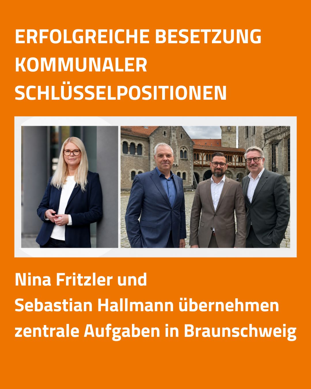 Zwei wichtige Führungspositionen in Braunschweig erfolgreich besetzt. Die Stadt Braunschweig hat in den vergangenen Monaten eine N…