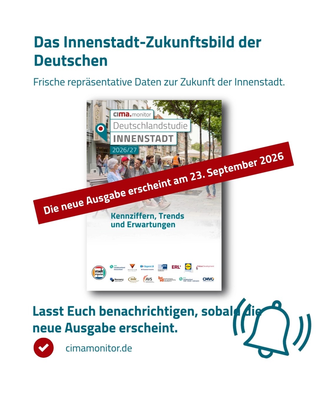 📍 Was macht Innenstädte heute attraktiv und was hält Menschen fern? Am 23. September 2026 erscheint die neue #deutschla…